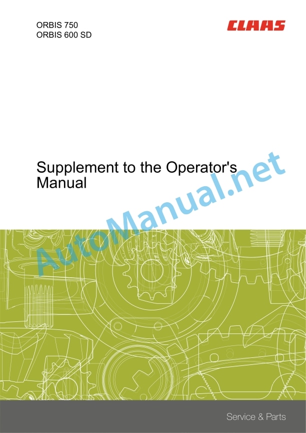 Claas Orbis 600 Sd (I62) Forage Harvesters Operator Manual EN 5 Claas Orbis 600 Sd (I62) Forage Harvesters Operator Manual EN - Image 5