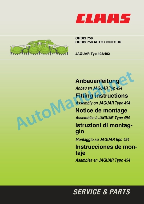 Claas Orbis 750 (659) Forage Harvesters Assembly Instruction EN 28 Claas Orbis 750 (659) Forage Harvesters Assembly Instruction EN - Image 28