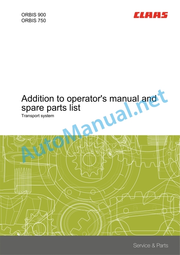 Claas Orbis 750 (659) Forage Harvesters Operator Manual EN 3 Claas Orbis 750 (659) Forage Harvesters Operator Manual EN - Image 3
