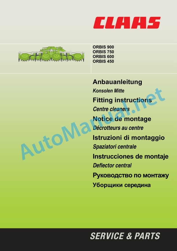 Claas Orbis 900 (992) Forage Harvesters Assembly Instruction EN 17 Claas Orbis 900 (992) Forage Harvesters Assembly Instruction EN - Image 17