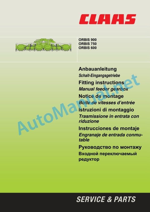 Claas Orbis 900 (992) Forage Harvesters Assembly Instruction EN 22 Claas Orbis 900 (992) Forage Harvesters Assembly Instruction EN - Image 22