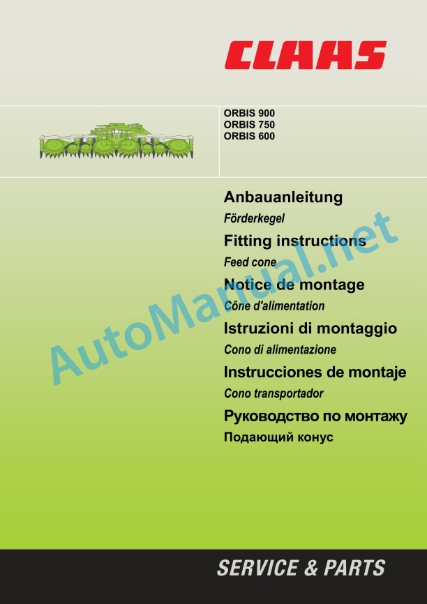 Claas Orbis 900 (992) Forage Harvesters Assembly Instruction EN 28 Claas Orbis 900 (992) Forage Harvesters Assembly Instruction EN - Image 28