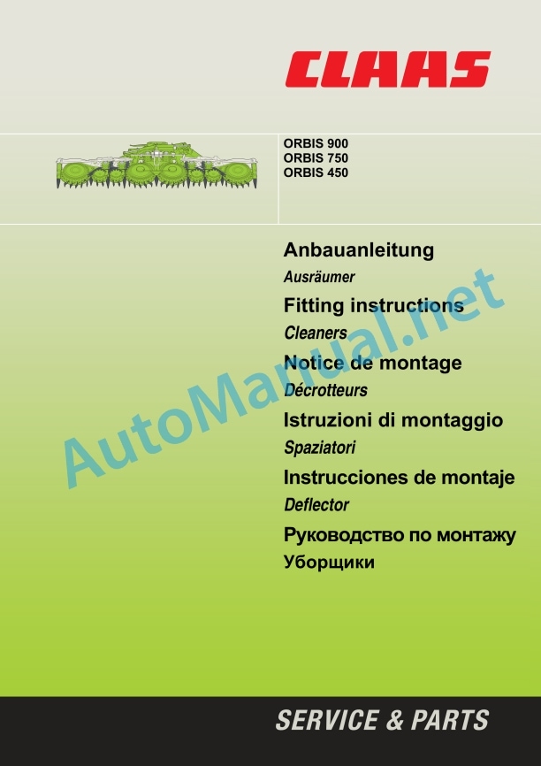 Claas Orbis 900 (992) Forage Harvesters Assembly Instruction EN 9 Claas Orbis 900 (992) Forage Harvesters Assembly Instruction EN - Image 9