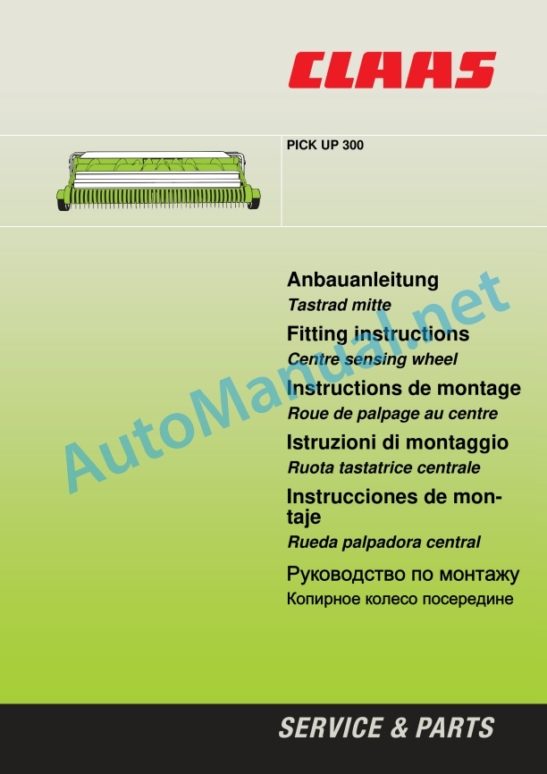 Claas Pick Up 380-300 (I35) Forage Harvesters Assembly Instruction EN 7 Claas Pick Up 380-300 (I35) Forage Harvesters Assembly Instruction EN - Image 7