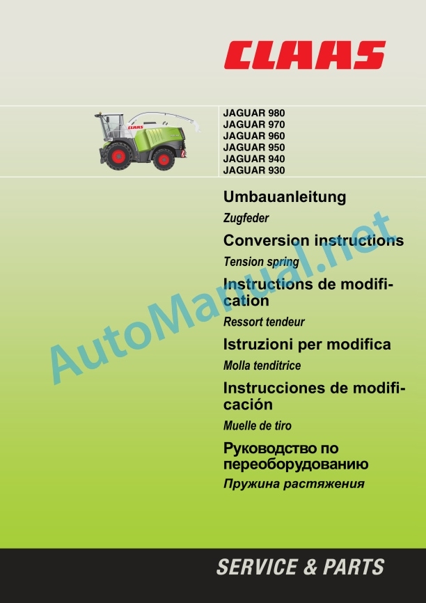 Claas Pu 380 Hd Pro (906) Forage Harvesters Assembly Instruction EN 10 Claas Pu 380 Hd Pro (906) Forage Harvesters Assembly Instruction EN - Image 10