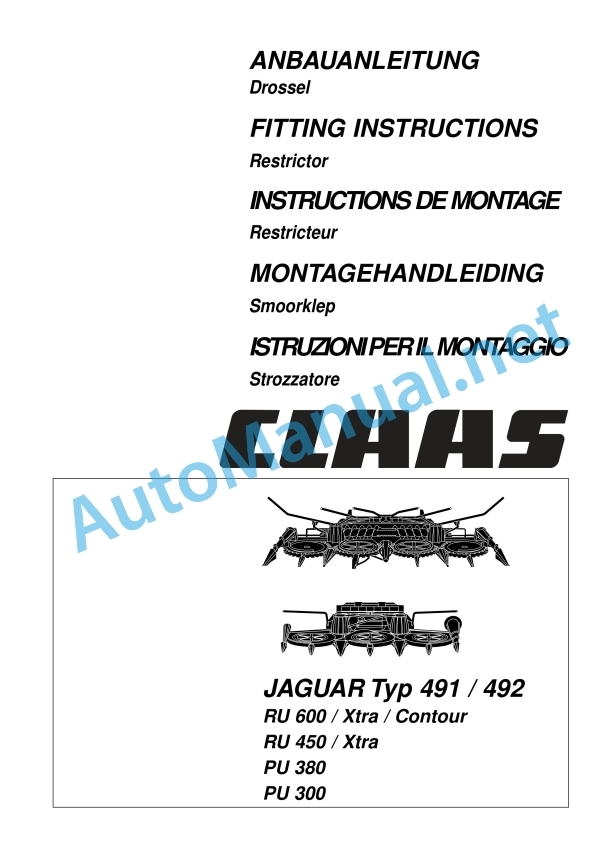 Claas Pu 380 Hd Pro (906) Forage Harvesters Assembly Instruction EN 7 Claas Pu 380 Hd Pro (906) Forage Harvesters Assembly Instruction EN - Image 7
