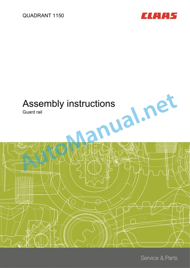 Claas Quadrant 1150 (044) Balers Assembly Instruction EN 7 Claas Quadrant 1150 (044) Balers Assembly Instruction EN - Image 7