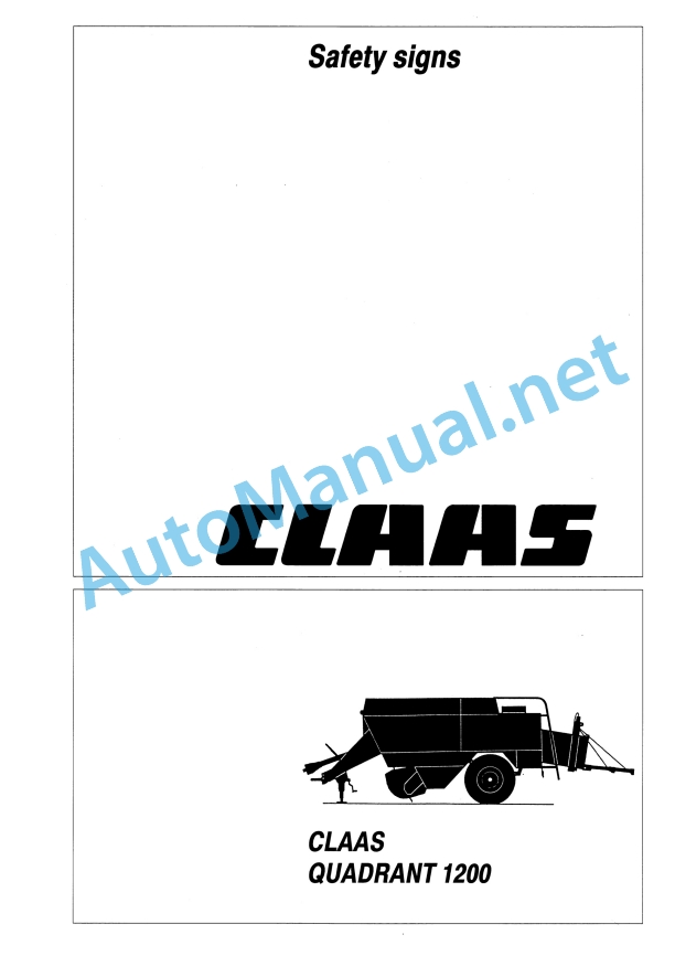 Claas Quadrant 1200 (042) Balers Operator Manual EN 3 Claas Quadrant 1200 (042) Balers Operator Manual EN - Image 3