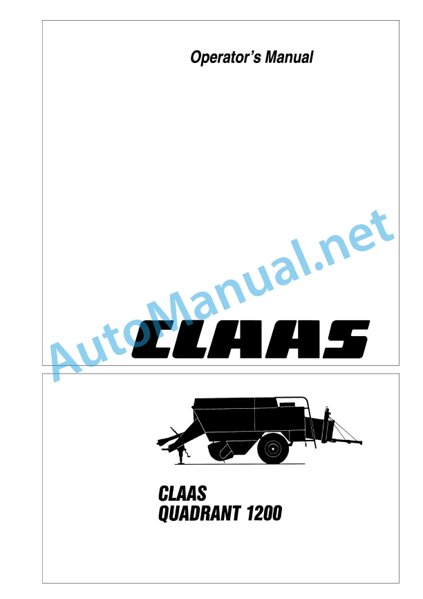 Claas Quadrant 1200 Rc (040) Balers Operator Manual EN 2 Claas Quadrant 1200 Rc (040) Balers Operator Manual EN - Image 2