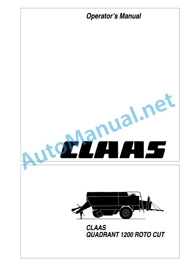 Claas Quadrant 1200 Rc (040) Balers Operator Manual EN 3 Claas Quadrant 1200 Rc (040) Balers Operator Manual EN - Image 3