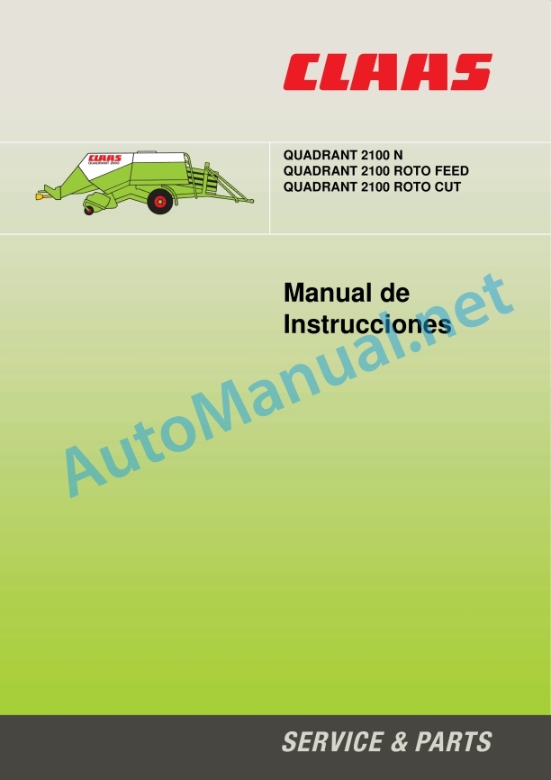 Claas Quadrant 2100 (742) Baler Operator Manual ES 2 Claas Quadrant 2100 (742) Baler Operator Manual ES - Image 2