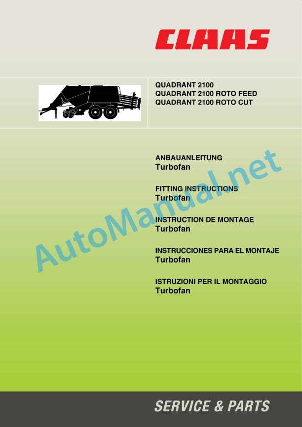 Claas Quadrant 2100 (742) Balers Assembly Instruction EN 4 Claas Quadrant 2100 (742) Balers Assembly Instruction EN - Image 4