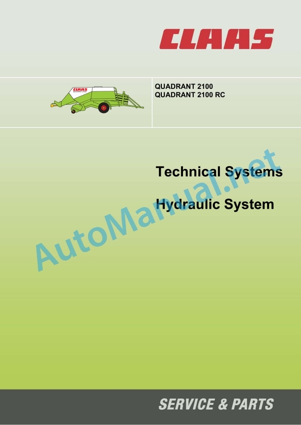 Claas Quadrant 2100 Rc Rf (741) Balers Repair Manual EN 2 Claas Quadrant 2100 Rc Rf (741) Balers Repair Manual EN - Image 2