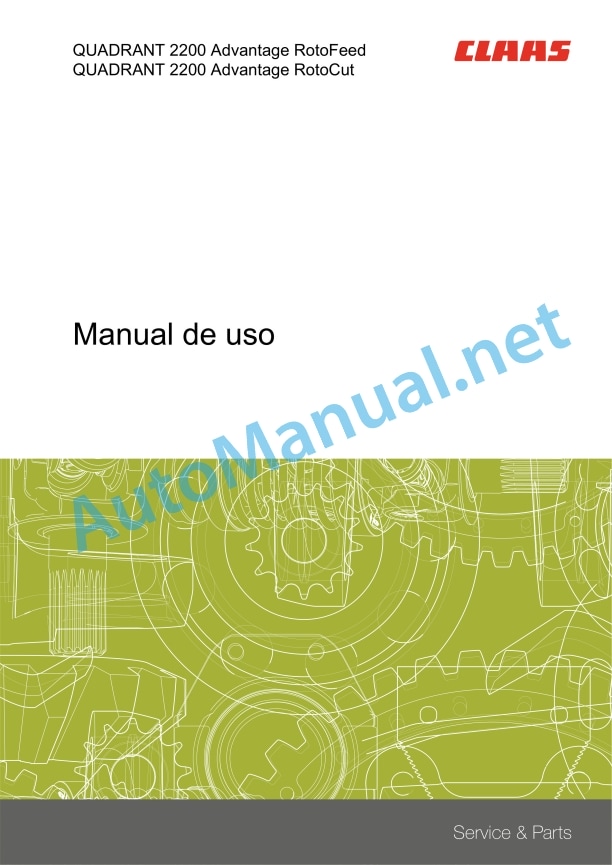 Claas Quadrant 2200 Advantage (756) Baler Operator Manual ES 3 Claas Quadrant 2200 Advantage (756) Baler Operator Manual ES - Image 3