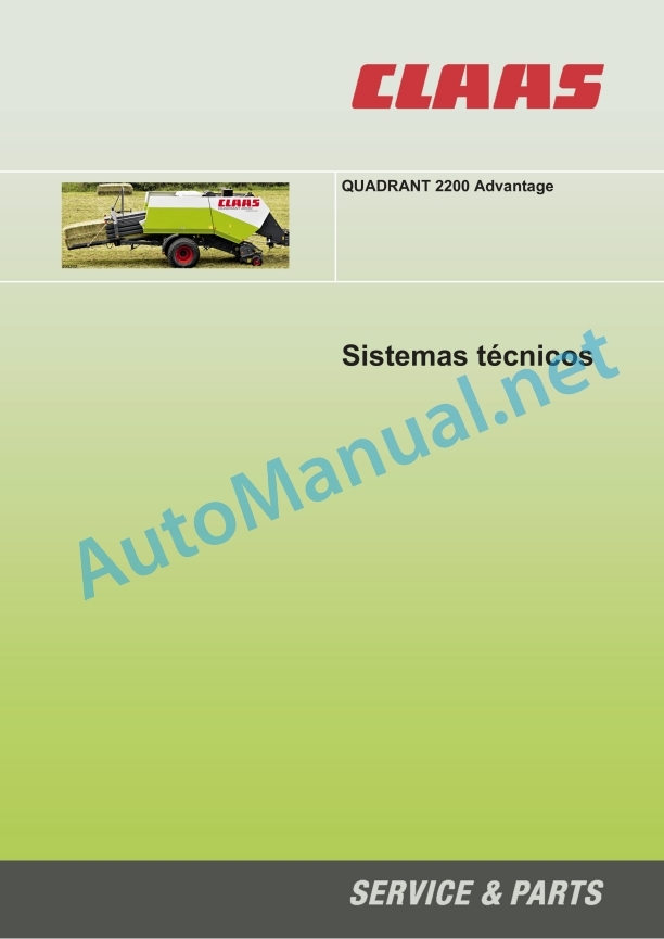 Claas Quadrant 2200 Advantage (756) Baler Technical System ES 2 Claas Quadrant 2200 Advantage (756) Baler Technical System ES - Image 2