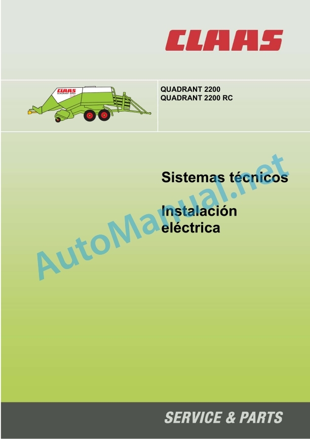 Claas Quadrant 2200 Rc (735) Baler Technical System ES 3 Claas Quadrant 2200 Rc (735) Baler Technical System ES - Image 3