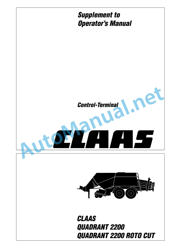 Claas Quadrant 2200 Rc (735) Balers Operator Manual EN 3 Claas Quadrant 2200 Rc (735) Balers Operator Manual EN - Image 3
