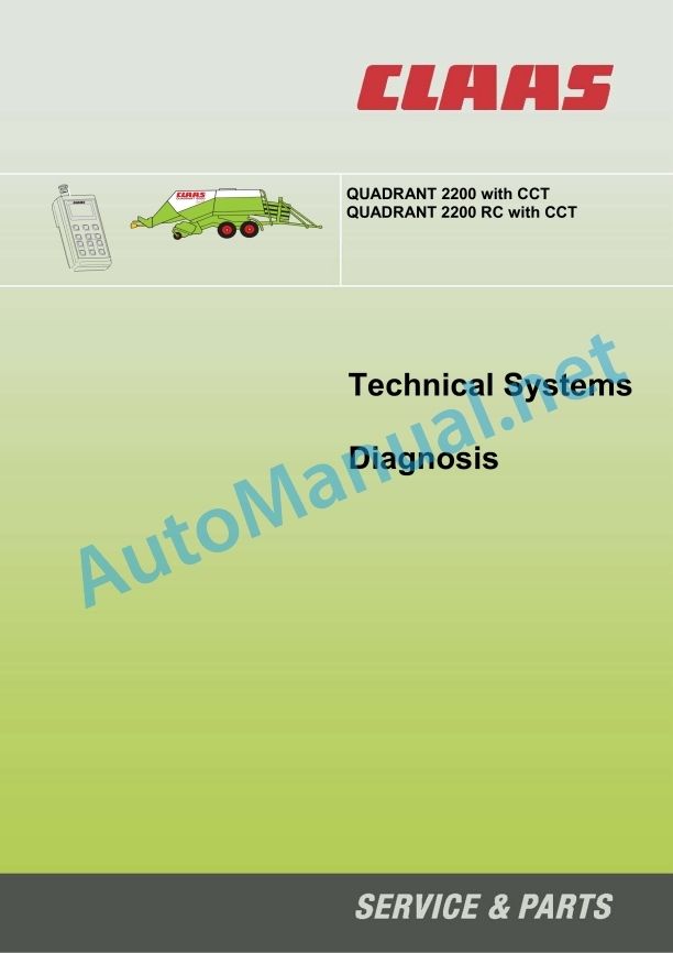 Claas Quadrant 2200 Rc (735) Balers Technical System EN 4 Claas Quadrant 2200 Rc (735) Balers Technical System EN - Image 4