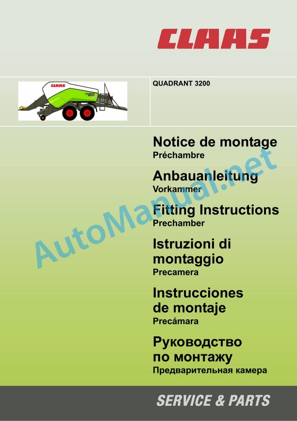Claas Quadrant 3200 (744) Balers Assembly Instruction EN 12 Claas Quadrant 3200 (744) Balers Assembly Instruction EN - Image 12