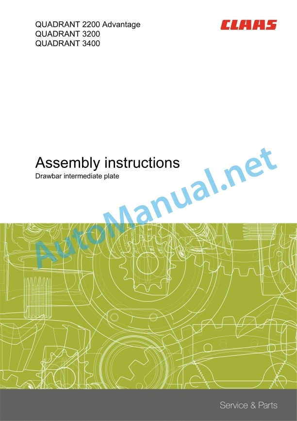 Claas Quadrant 3200 (744) Balers Assembly Instruction EN 3 Claas Quadrant 3200 (744) Balers Assembly Instruction EN - Image 3