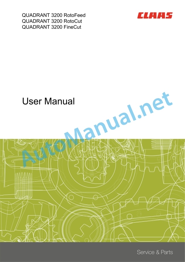 Claas Quadrant 3200 (744) Balers Operator Manual EN 4 Claas Quadrant 3200 (744) Balers Operator Manual EN - Image 4
