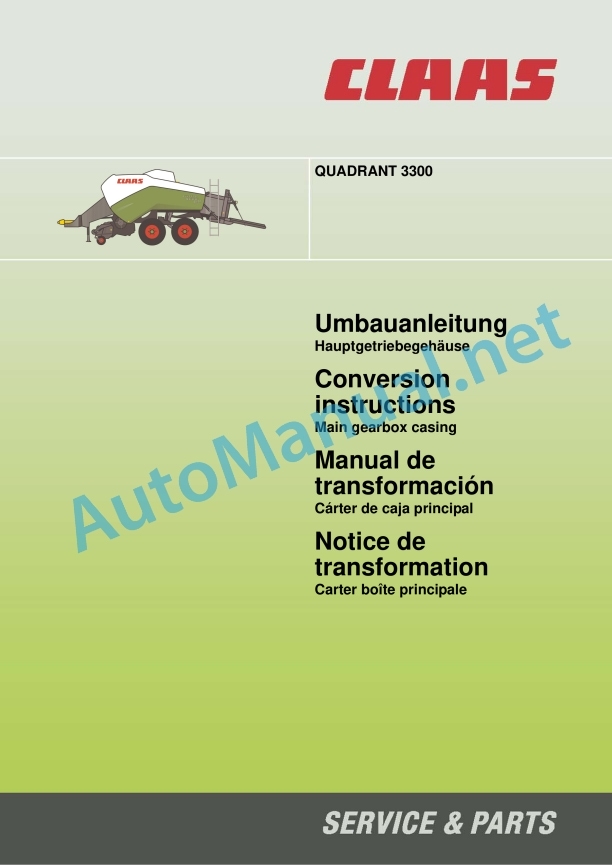 Claas Quadrant 3300 Rc Rf (757) Balers Assembly Instruction EN 3 Claas Quadrant 3300 Rc Rf (757) Balers Assembly Instruction EN - Image 3