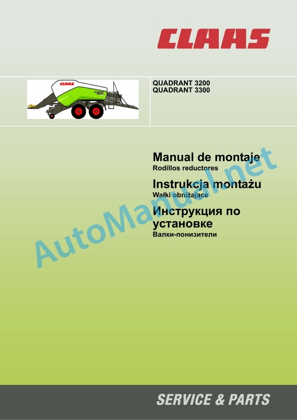 Claas Quadrant 3300 Rc Rf (757) Balers Assembly Instruction EN 7 Claas Quadrant 3300 Rc Rf (757) Balers Assembly Instruction EN - Image 7