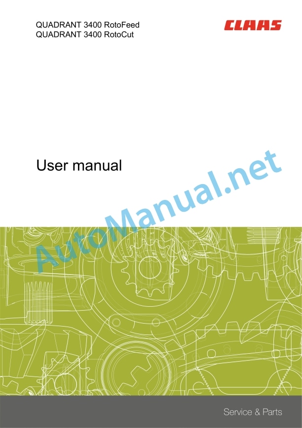 Claas Quadrant 3400 (740) Balers Operator Manual EN 4 Claas Quadrant 3400 (740) Balers Operator Manual EN - Image 4