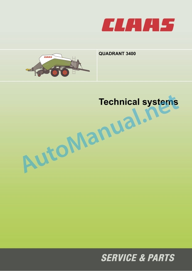 Claas Quadrant 3400 (740) Balers Technical System EN 3 Claas Quadrant 3400 (740) Balers Technical System EN - Image 3