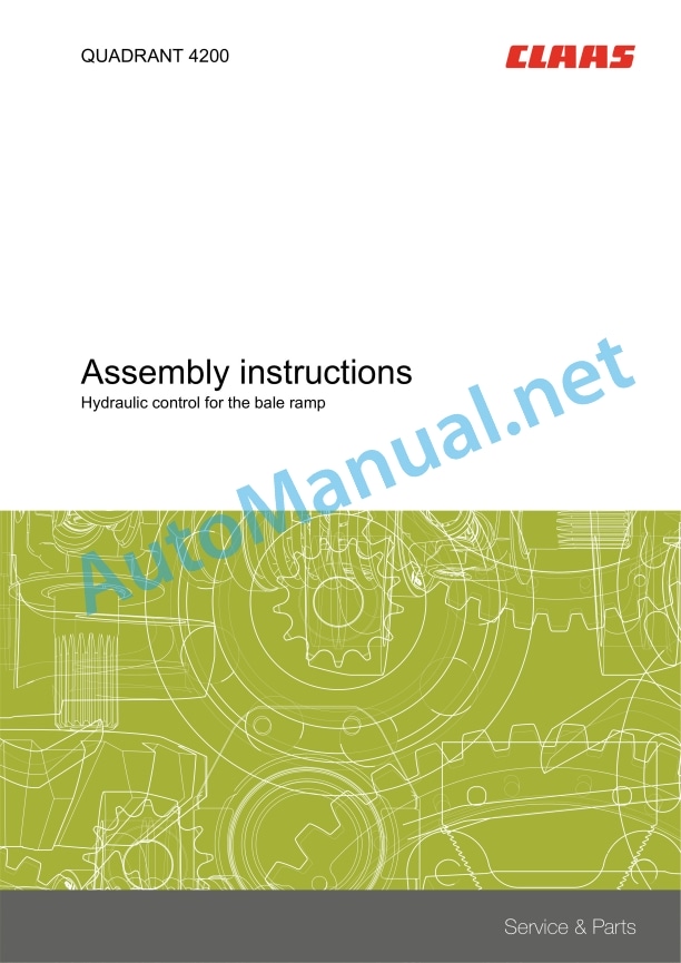 Alternative view of Claas Quadrant 4200 (J30) Balers Assembly Instruction EN