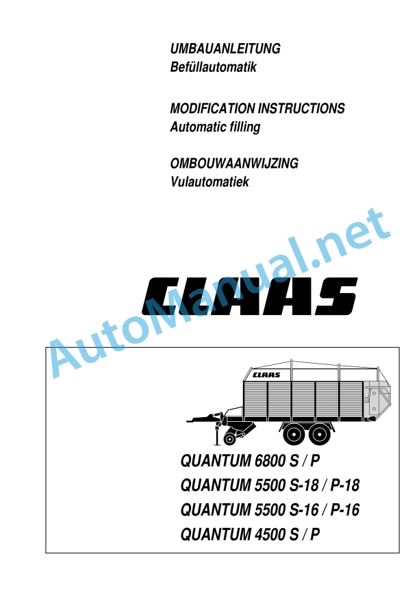 Claas Quantum 5500 S S16 S18 4500 S (614) Loader Wagons Assembly Instruction EN 7 Claas Quantum 5500 S S16 S18 4500 S (614) Loader Wagons Assembly Instruction EN - Image 7