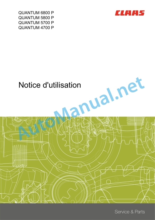 Claas Quantum 6800-4500 Gt P (615) Loader Wagon Operator Manual FR 4 Claas Quantum 6800-4500 Gt P (615) Loader Wagon Operator Manual FR - Image 4
