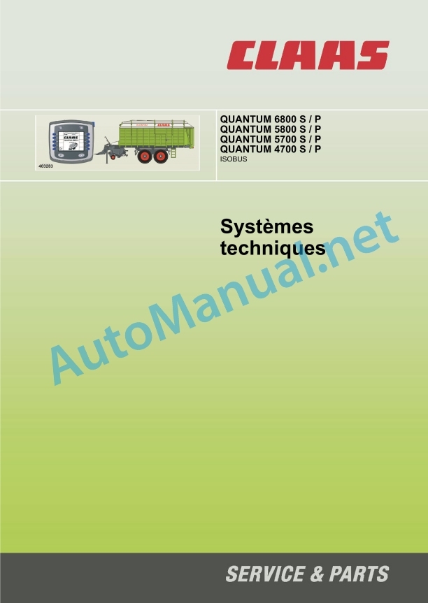 Claas Quantum 6800-4500 Gt P (615) Loader Wagon Technical System FR 2 Claas Quantum 6800-4500 Gt P (615) Loader Wagon Technical System FR - Image 2