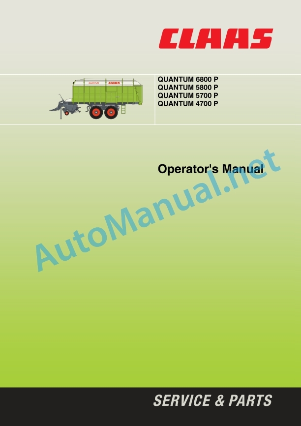 Claas Quantum 6800-4500 Gt P (615) Loader Wagons Operator Manual EN 4 Claas Quantum 6800-4500 Gt P (615) Loader Wagons Operator Manual EN - Image 4