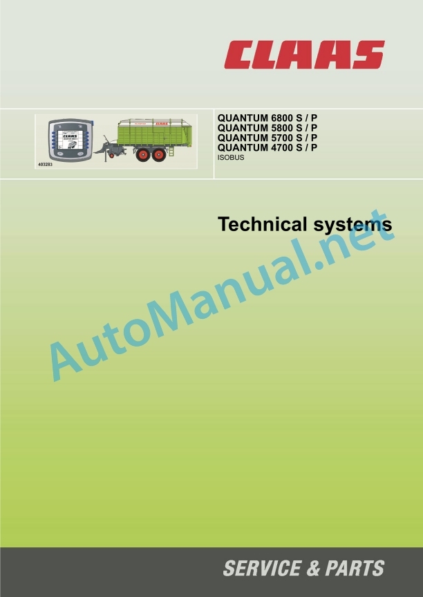Claas Quantum 6800-4500 Gt P (615) Loader Wagons Technical System EN 2 Claas Quantum 6800-4500 Gt P (615) Loader Wagons Technical System EN - Image 2