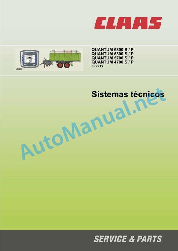 Claas Quantum 6800-4500 Gt P (615) Loader Wagons Technical System ES 2 Claas Quantum 6800-4500 Gt P (615) Loader Wagons Technical System ES - Image 2