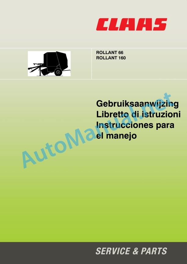 Claas Rollant 160 66 (008) Balers Operator Manual EN 3 Claas Rollant 160 66 (008) Balers Operator Manual EN - Image 3