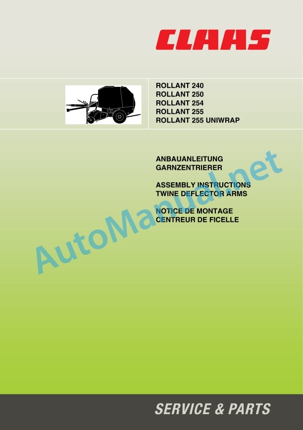 Claas Rollant 240 (749) Balers Assembly Instruction EN 3 Claas Rollant 240 (749) Balers Assembly Instruction EN - Image 3