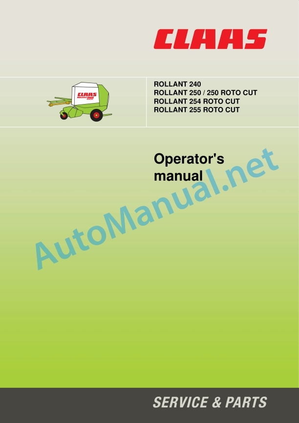 Claas Rollant 240 (749) Balers Operator Manual EN 2 Claas Rollant 240 (749) Balers Operator Manual EN - Image 2