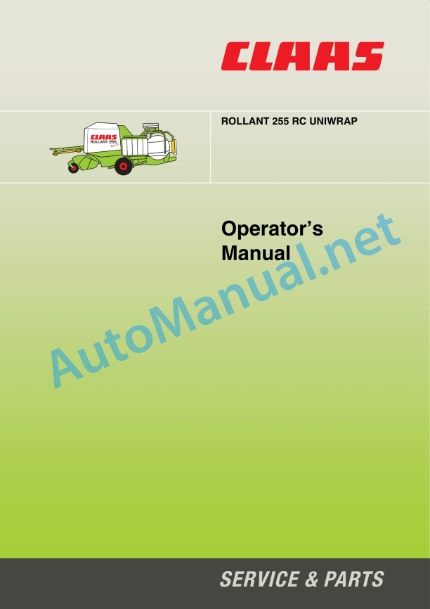 Claas Rollant 250 255 Uniwrap (726) Balers Operator Manual EN 2 Claas Rollant 250 255 Uniwrap (726) Balers Operator Manual EN - Image 2