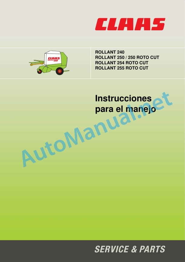 Claas Rollant 250 Rc (725) Baler Operator Manual ES 2 Claas Rollant 250 Rc (725) Baler Operator Manual ES - Image 2