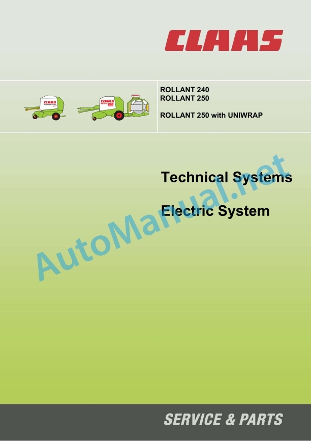 Claas Rollant 250 Rc (725) Balers Technical System EN 3 Claas Rollant 250 Rc (725) Balers Technical System EN - Image 3