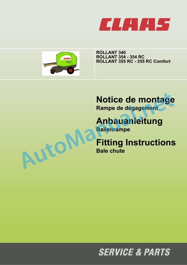 Claas Rollant 374 354 Rc Pu 1,85 (763) Balers Assembly Instruction EN 5 Claas Rollant 374 354 Rc Pu 1,85 (763) Balers Assembly Instruction EN - Image 5