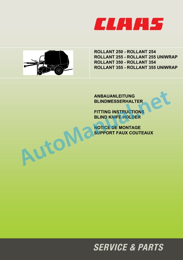 Claas Rollant 374 354 Rc Pu 1,85 (763) Balers Assembly Instruction EN 6 Claas Rollant 374 354 Rc Pu 1,85 (763) Balers Assembly Instruction EN - Image 6