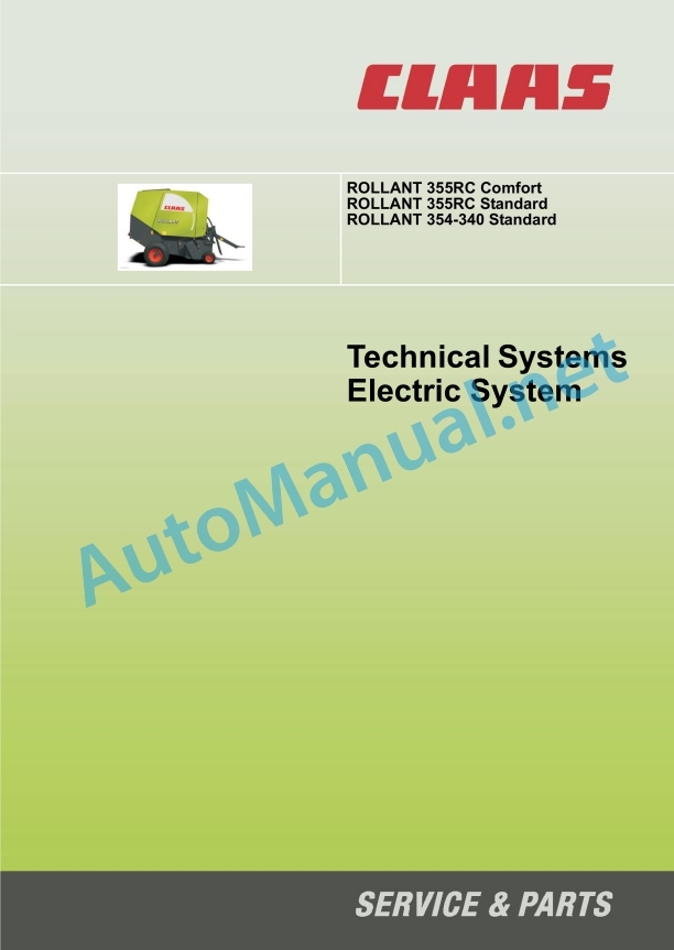 Claas Rollant 374 354 Rc Pu 1,85 (763) Balers Technical System EN 3 Claas Rollant 374 354 Rc Pu 1,85 (763) Balers Technical System EN - Image 3