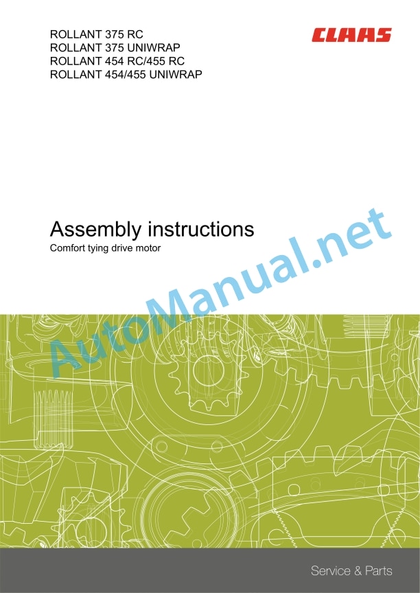 Alternative view of Claas Rollant 375 355 Rc Uniwrap (766) Balers Assembly Instruction EN