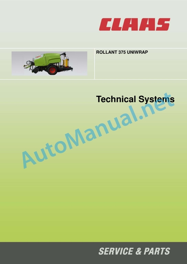 Alternative view of Claas Rollant 375 355 Rc Uniwrap (766) Balers Technical System EN