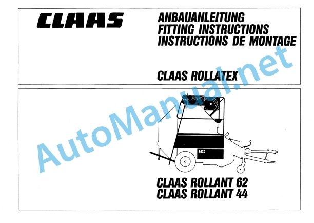 Alternative view of Claas Rollant 44 (004) Balers Assembly Instruction EN
