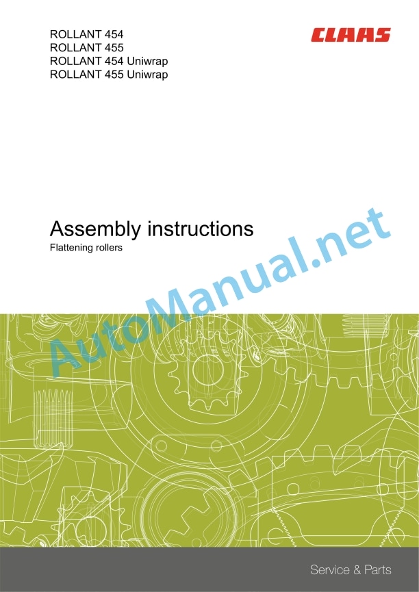 Claas Rollant 454 Uniwrap (769) Balers Assembly Instruction EN 5 Claas Rollant 454 Uniwrap (769) Balers Assembly Instruction EN - Image 5