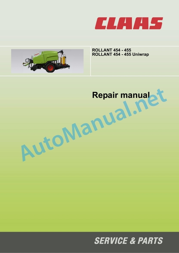Claas Rollant 455 (761) Balers Repair Manual EN 2 Claas Rollant 455 (761) Balers Repair Manual EN - Image 2